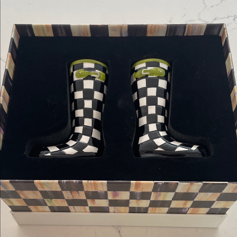 Checkered Salt and Pepper Shakers Mackinzie Childs